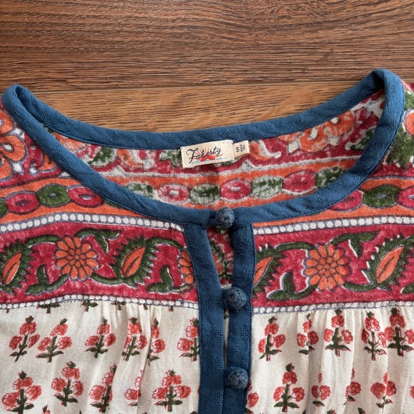 FAHERTY - Bemini Smocked Mini Dress (Small) - Multicolor Floral with Pockets - Picture 7 of 7